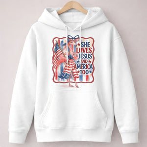 America 250 Years of American Spirit Jesus Faith Flamingo Shirt - FlamingoAholic