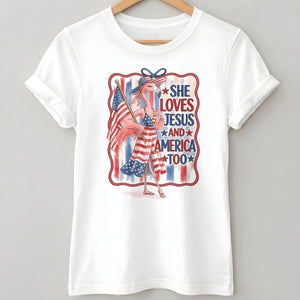 America 250 Years of American Spirit Jesus Faith Flamingo Shirt - FlamingoAholic