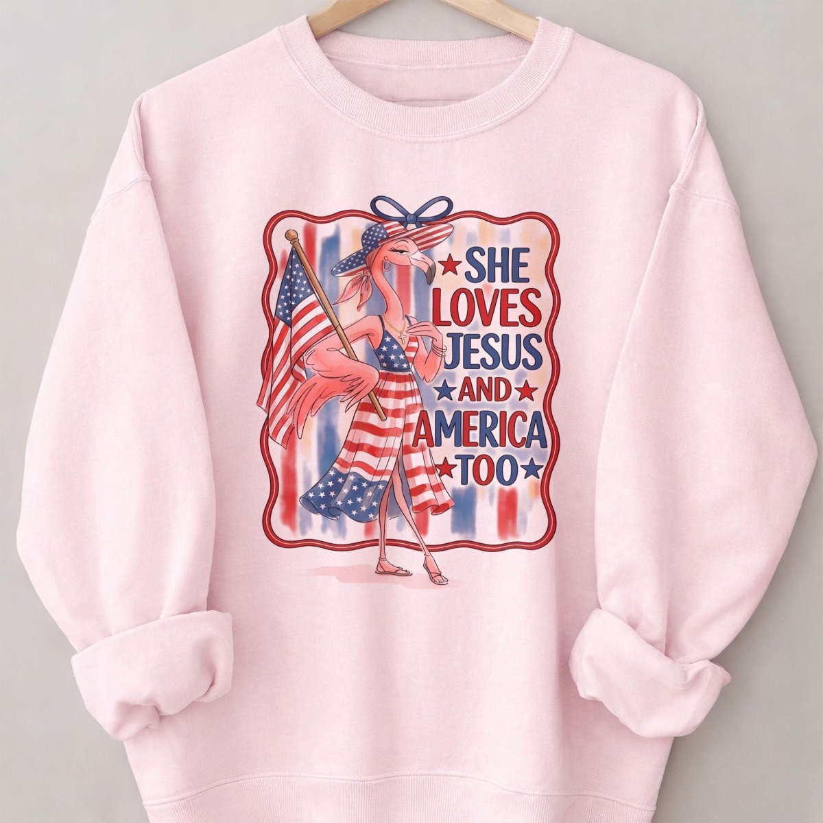 America 250 Years of American Spirit Jesus Faith Flamingo Shirt - FlamingoAholic