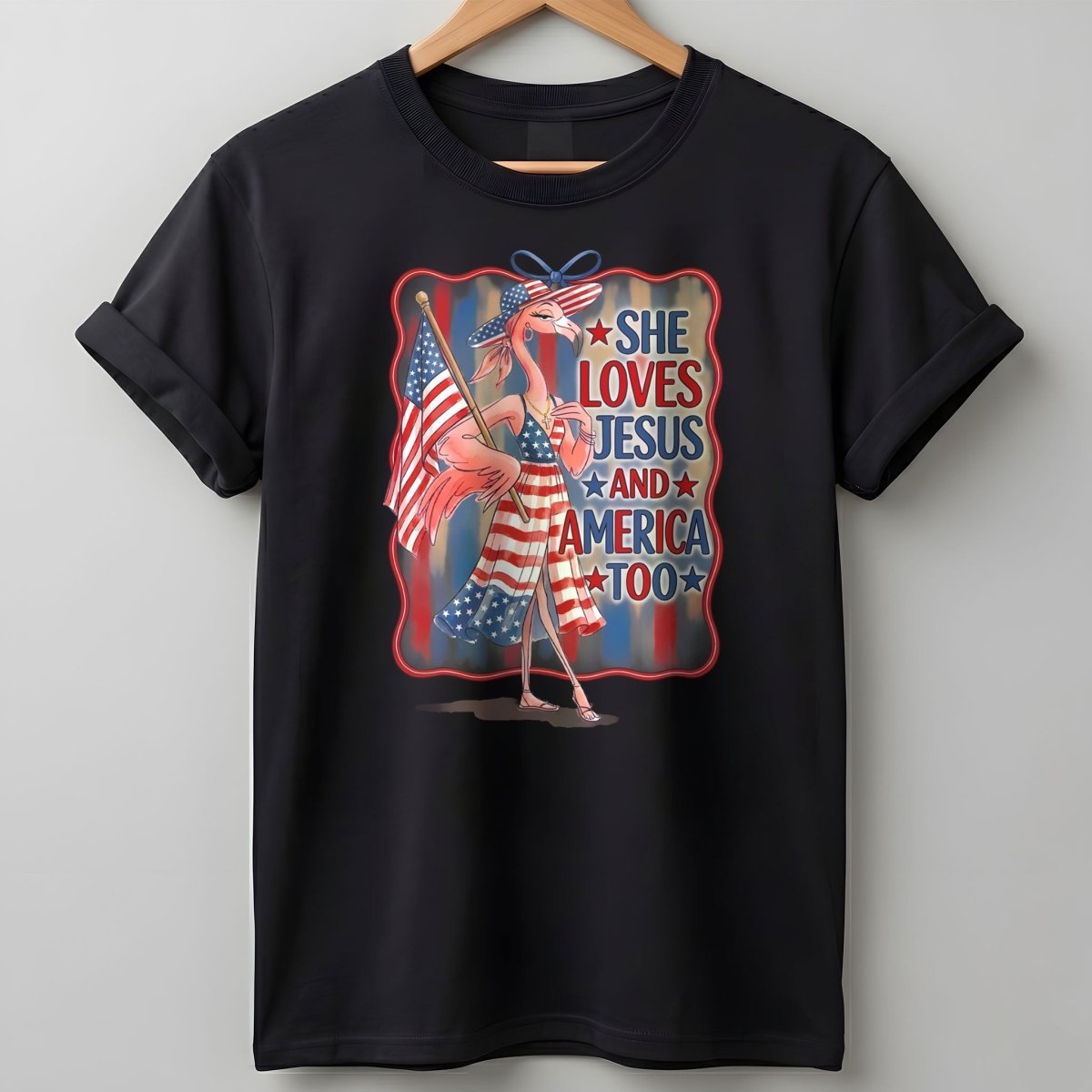 America 250 Years of American Spirit Jesus Faith Flamingo Shirt - FlamingoAholic