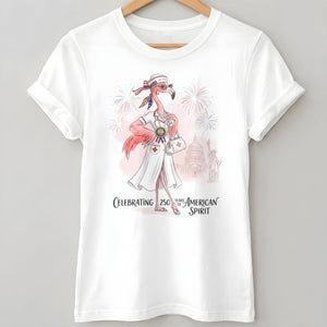 America 250 Years of American Spirit Nurse Flamingo Shirt - FlamingoAholic