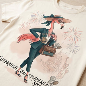 America 250 Years of American Spirit Occupational Therapist Flamingo Shirt - FlamingoAholic