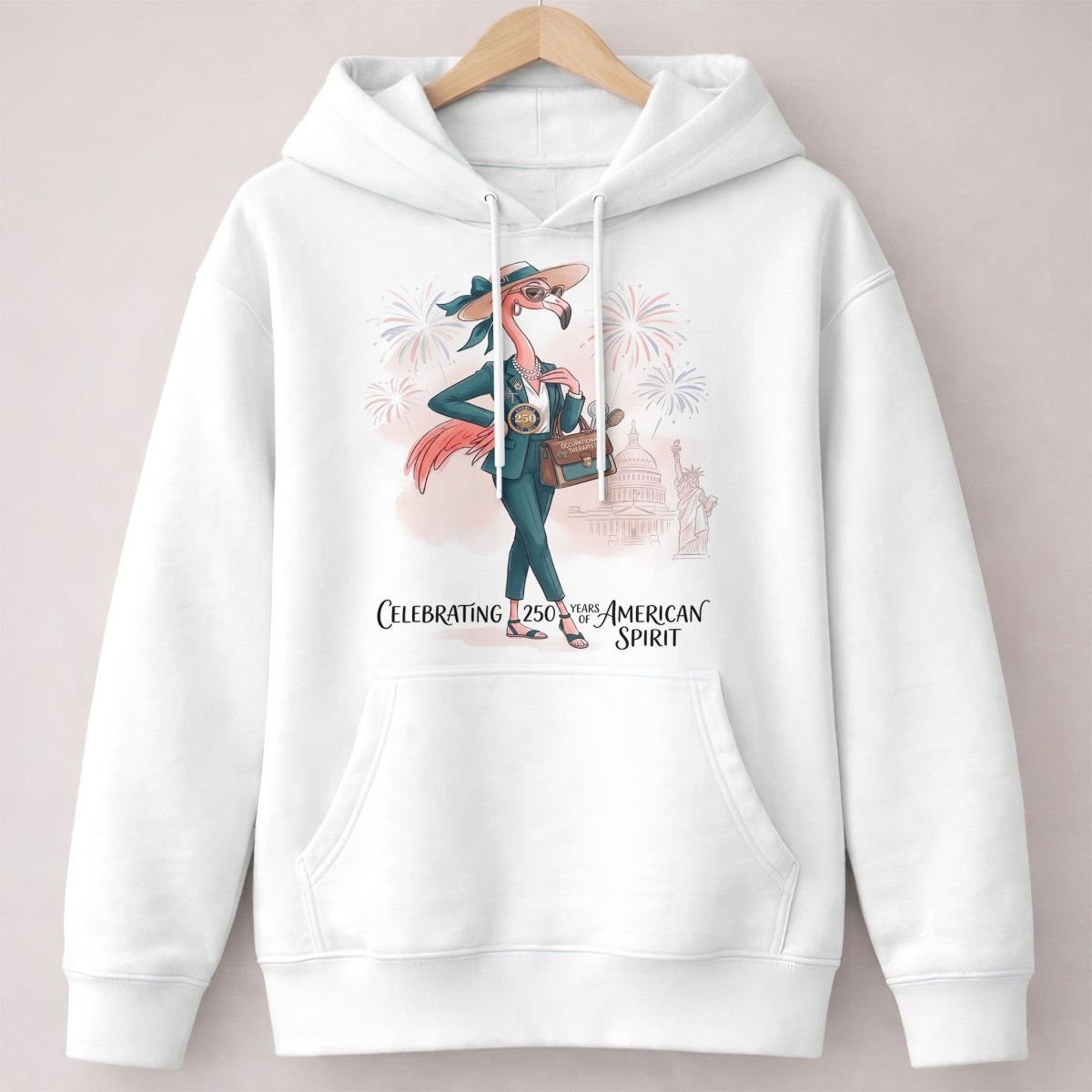 America 250 Years of American Spirit Occupational Therapist Flamingo Shirt - FlamingoAholic
