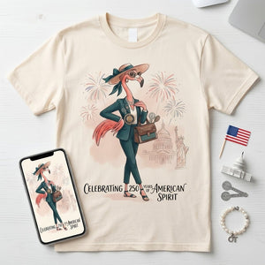 America 250 Years of American Spirit Occupational Therapist Flamingo Shirt - FlamingoAholic