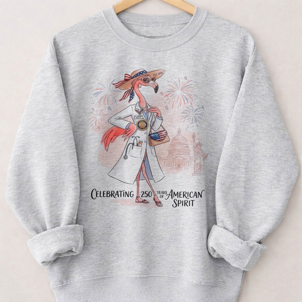 America 250 Years of American Spirit Pharmacist Flamingo Shirt - FlamingoAholic