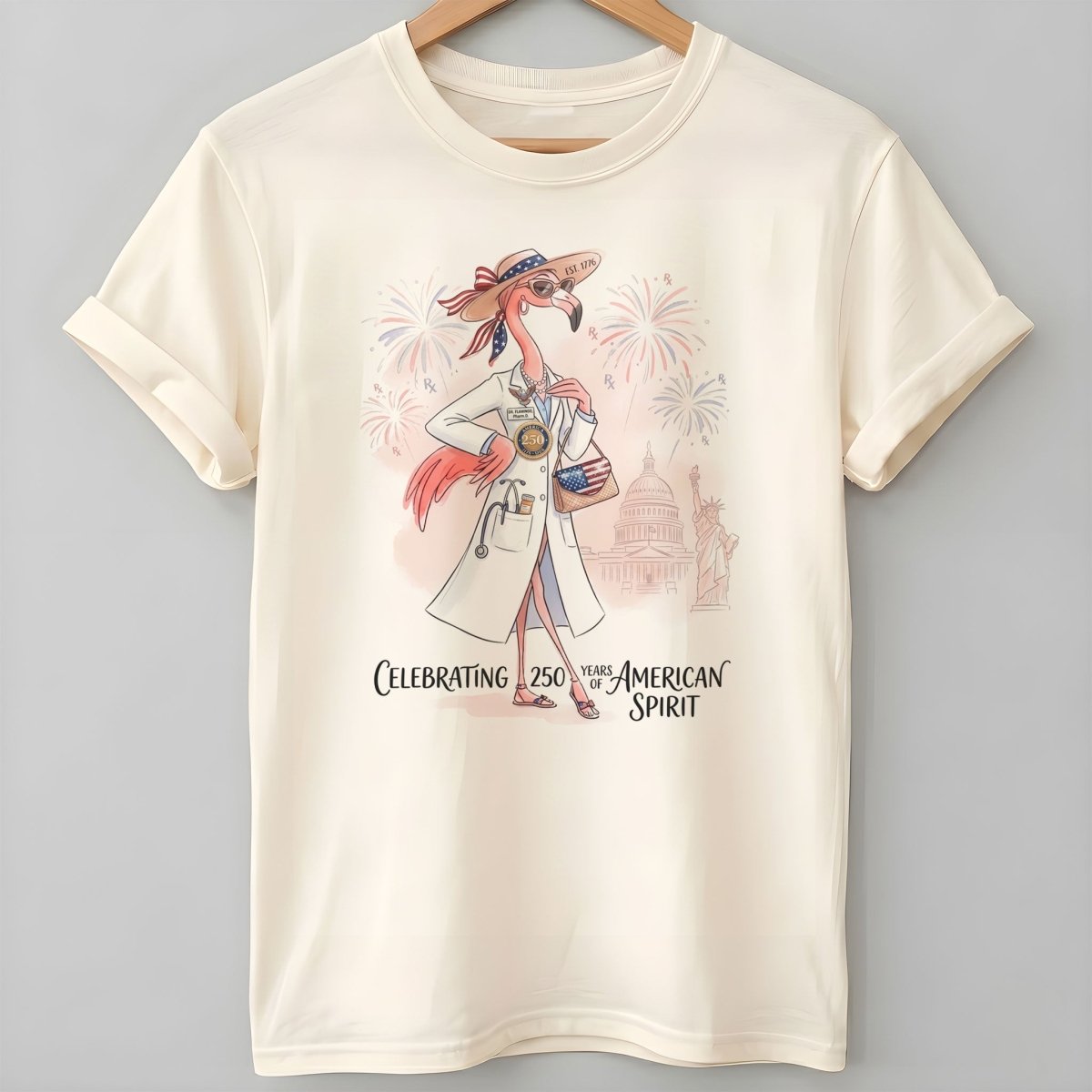 America 250 Years of American Spirit Pharmacist Flamingo Shirt - FlamingoAholic