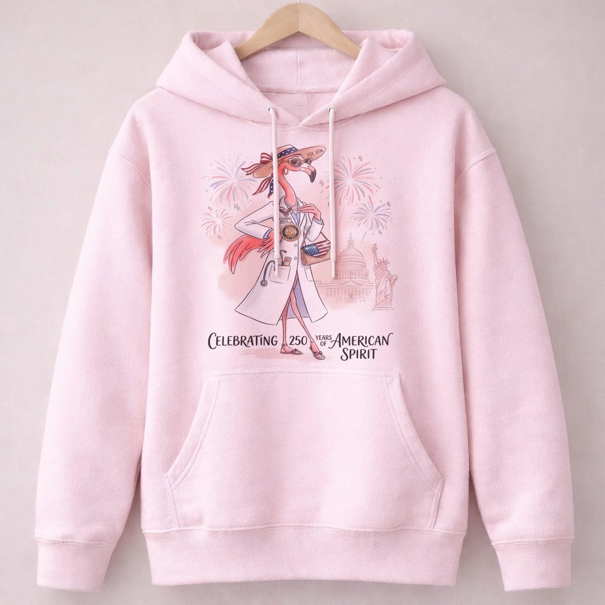 America 250 Years of American Spirit Pharmacist Flamingo Shirt - FlamingoAholic