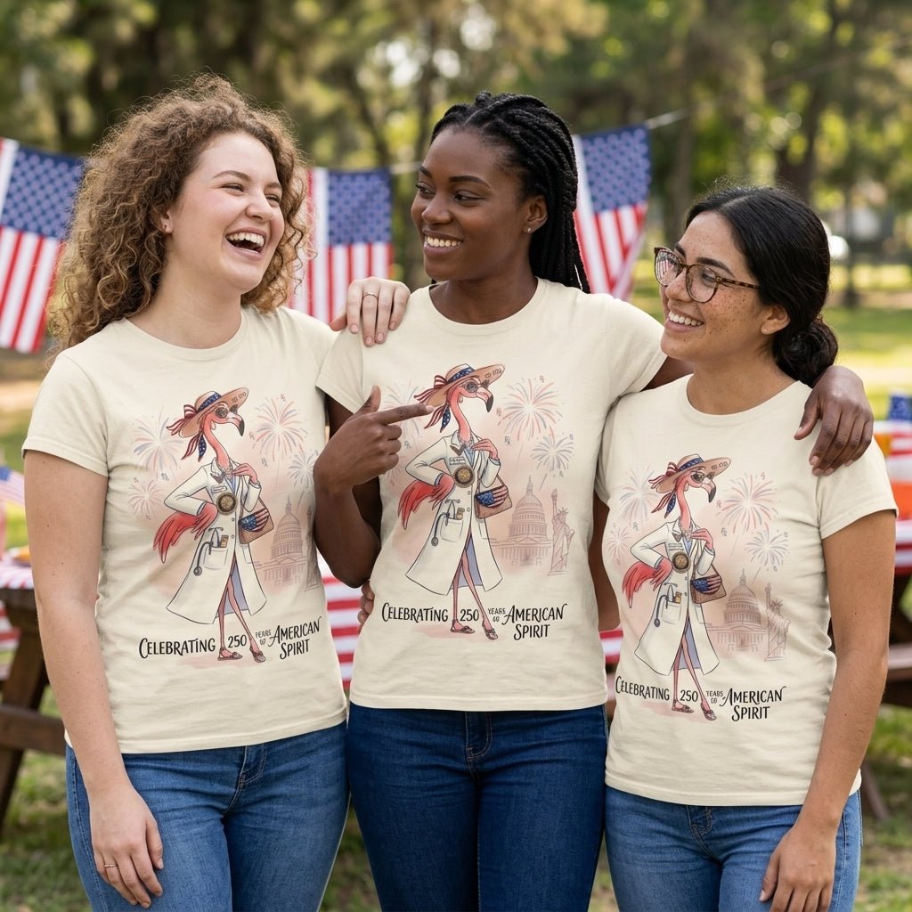 America 250 Years of American Spirit Pharmacist Flamingo Shirt - FlamingoAholic