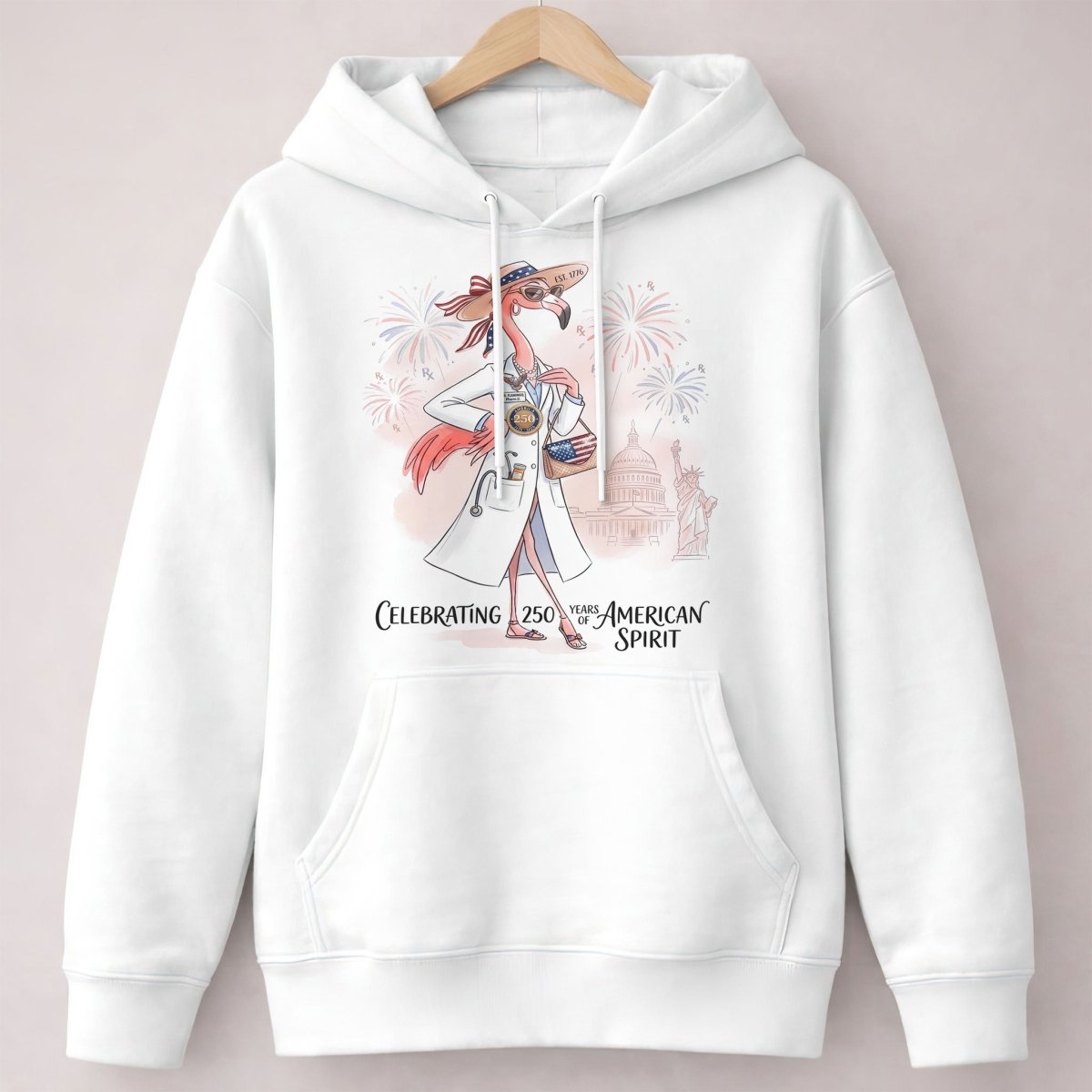 America 250 Years of American Spirit Pharmacist Flamingo Shirt - FlamingoAholic