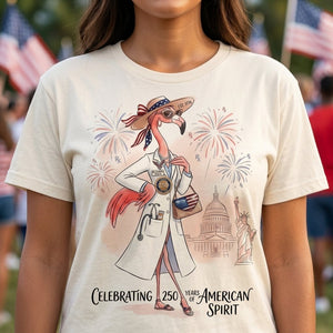 America 250 Years of American Spirit Pharmacist Flamingo Shirt - FlamingoAholic