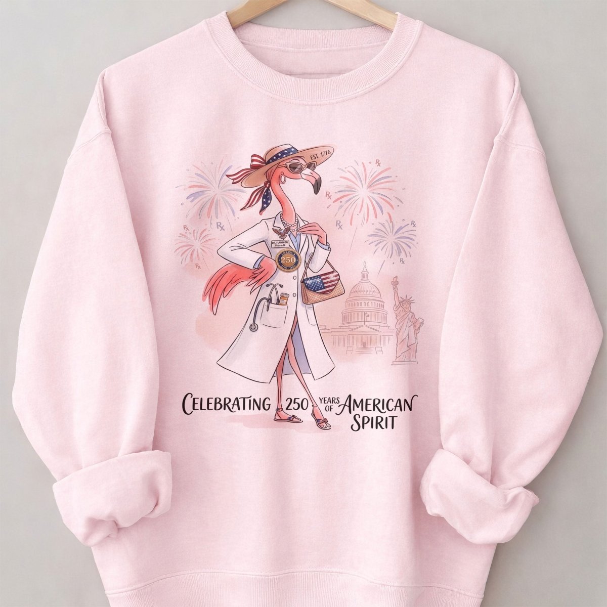 America 250 Years of American Spirit Pharmacist Flamingo Shirt - FlamingoAholic