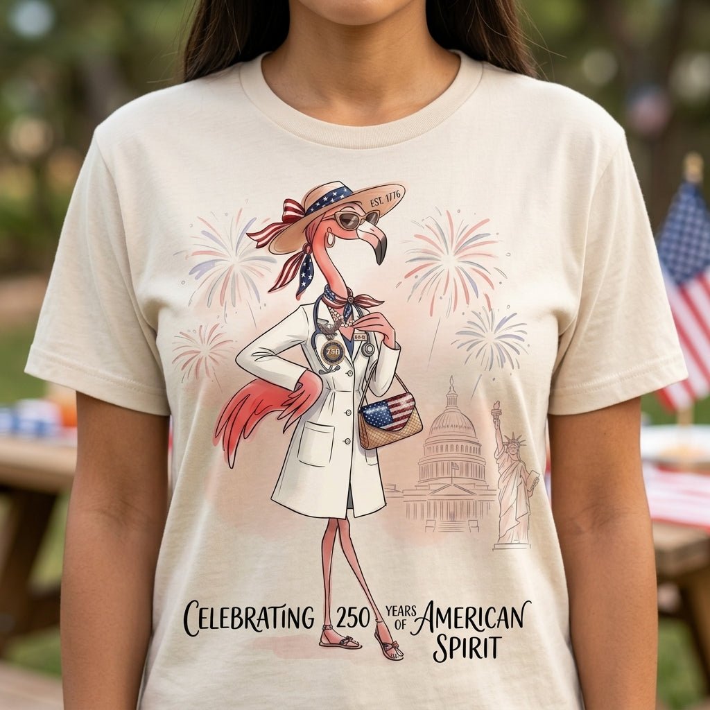 America 250 Years of American Spirit Physician Assistant Flamingo Shirt - FlamingoAholic