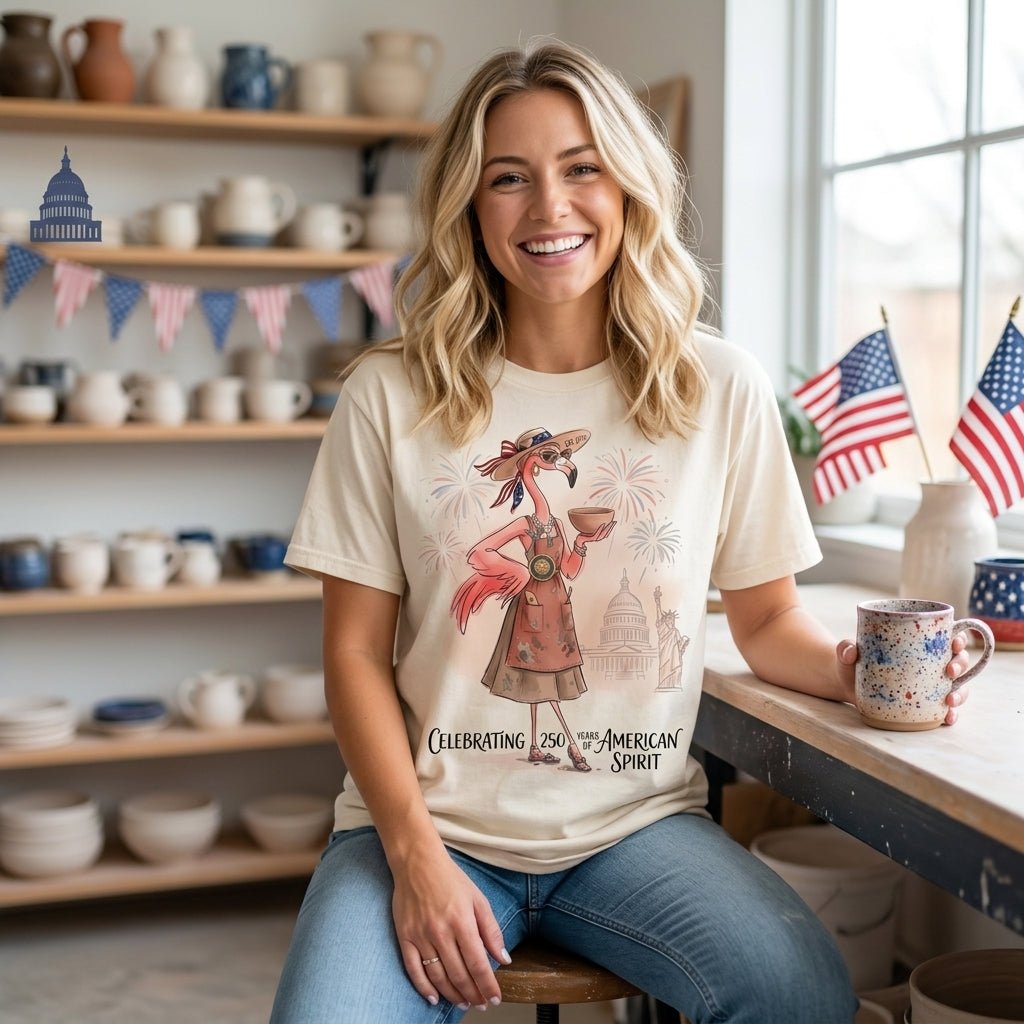 America 250 Years of American Spirit Pottery Artisan Shirt - FlamingoAholic