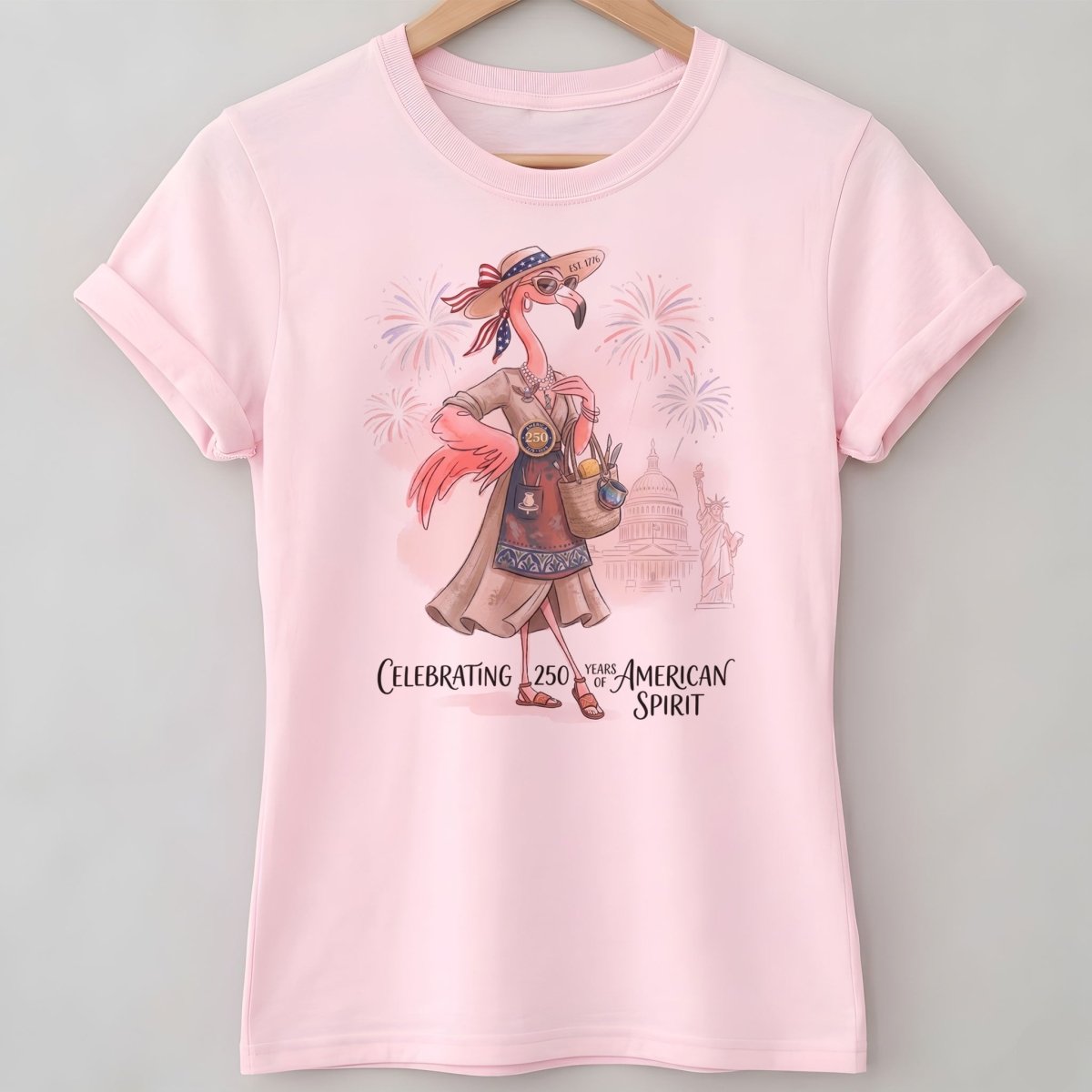 America 250 Years of American Spirit Pottery Flamingo Shirt - FlamingoAholic