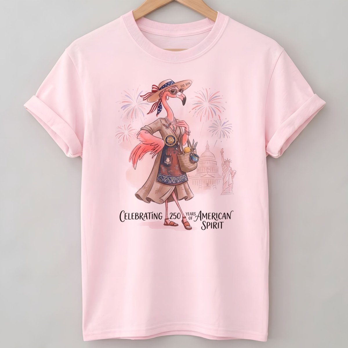 America 250 Years of American Spirit Pottery Flamingo Shirt - FlamingoAholic