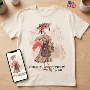 America 250 Years of American Spirit Pottery Flamingo Shirt - FlamingoAholic