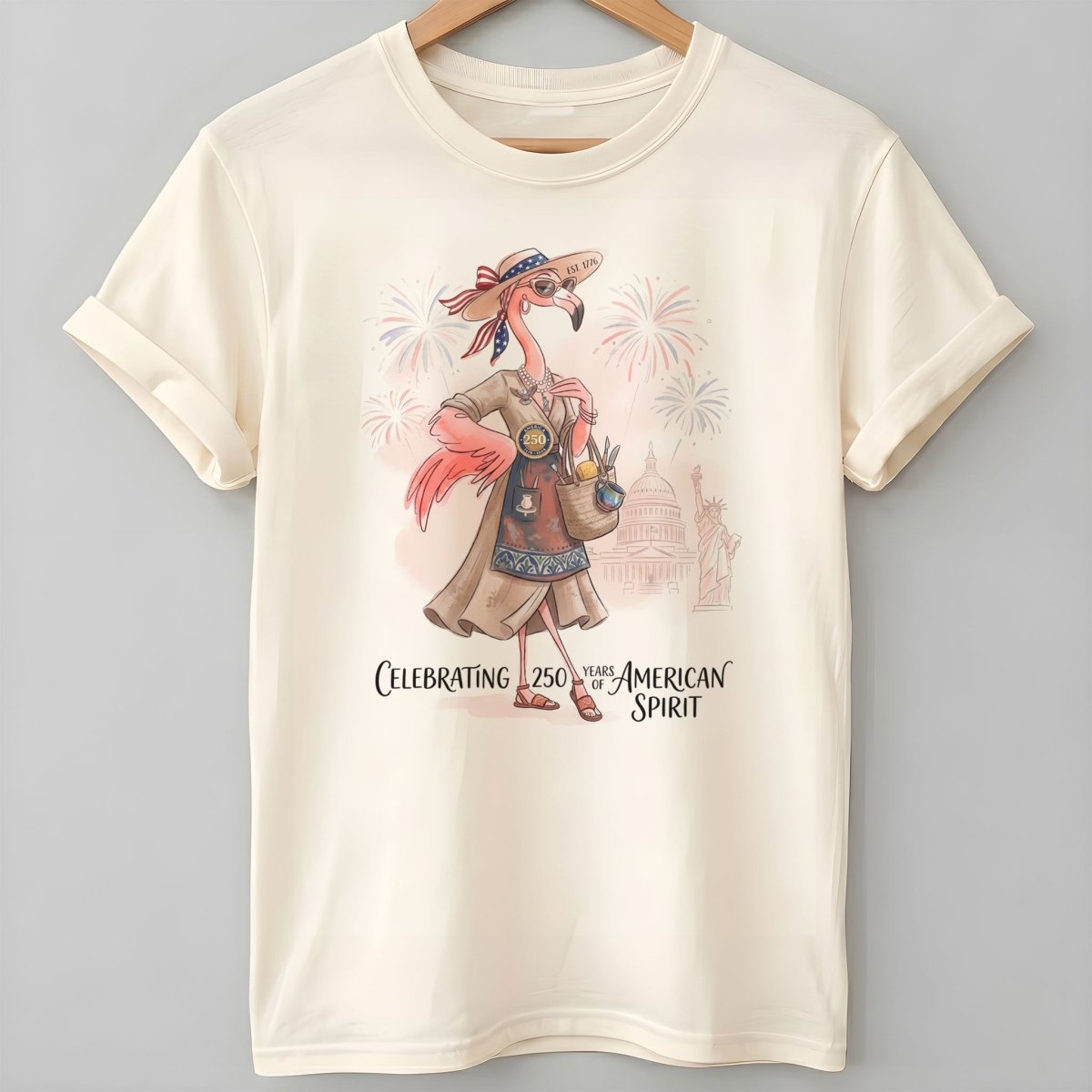 America 250 Years of American Spirit Pottery Flamingo Shirt - FlamingoAholic