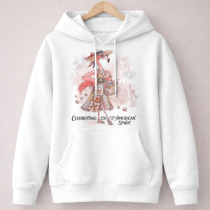 America 250 Years of American Spirit Quilting Knitting Flamingo Shirt - FlamingoAholic