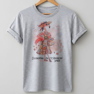 America 250 Years of American Spirit Quilting Knitting Flamingo Shirt - FlamingoAholic