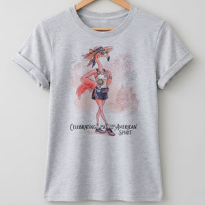 America 250 Years of American Spirit Running Flamingo Shirt - FlamingoAholic