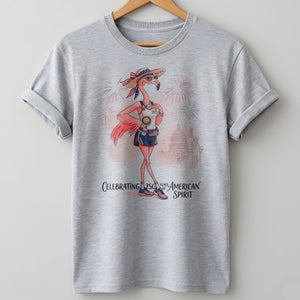 America 250 Years of American Spirit Running Flamingo Shirt - FlamingoAholic