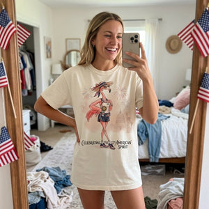 America 250 Years of American Spirit Running Flamingo Shirt - FlamingoAholic