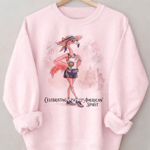 America 250 Years of American Spirit Running Flamingo Shirt - FlamingoAholic