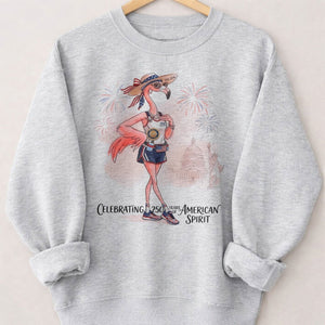 America 250 Years of American Spirit Running Flamingo Shirt - FlamingoAholic