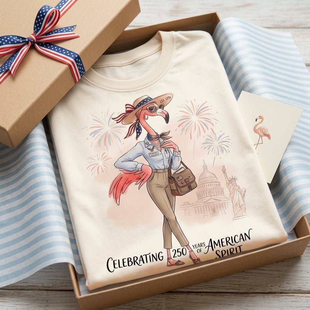 America 250 Years of American Spirit Social Worker Flamingo Shirt - FlamingoAholic