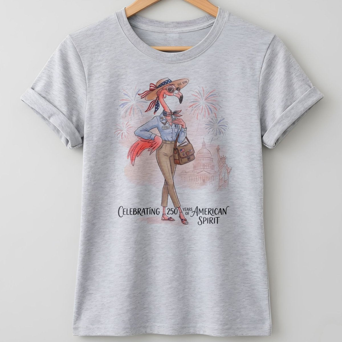 America 250 Years of American Spirit Social Worker Flamingo Shirt - FlamingoAholic