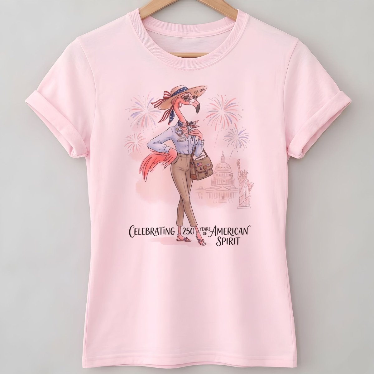 America 250 Years of American Spirit Social Worker Flamingo Shirt - FlamingoAholic