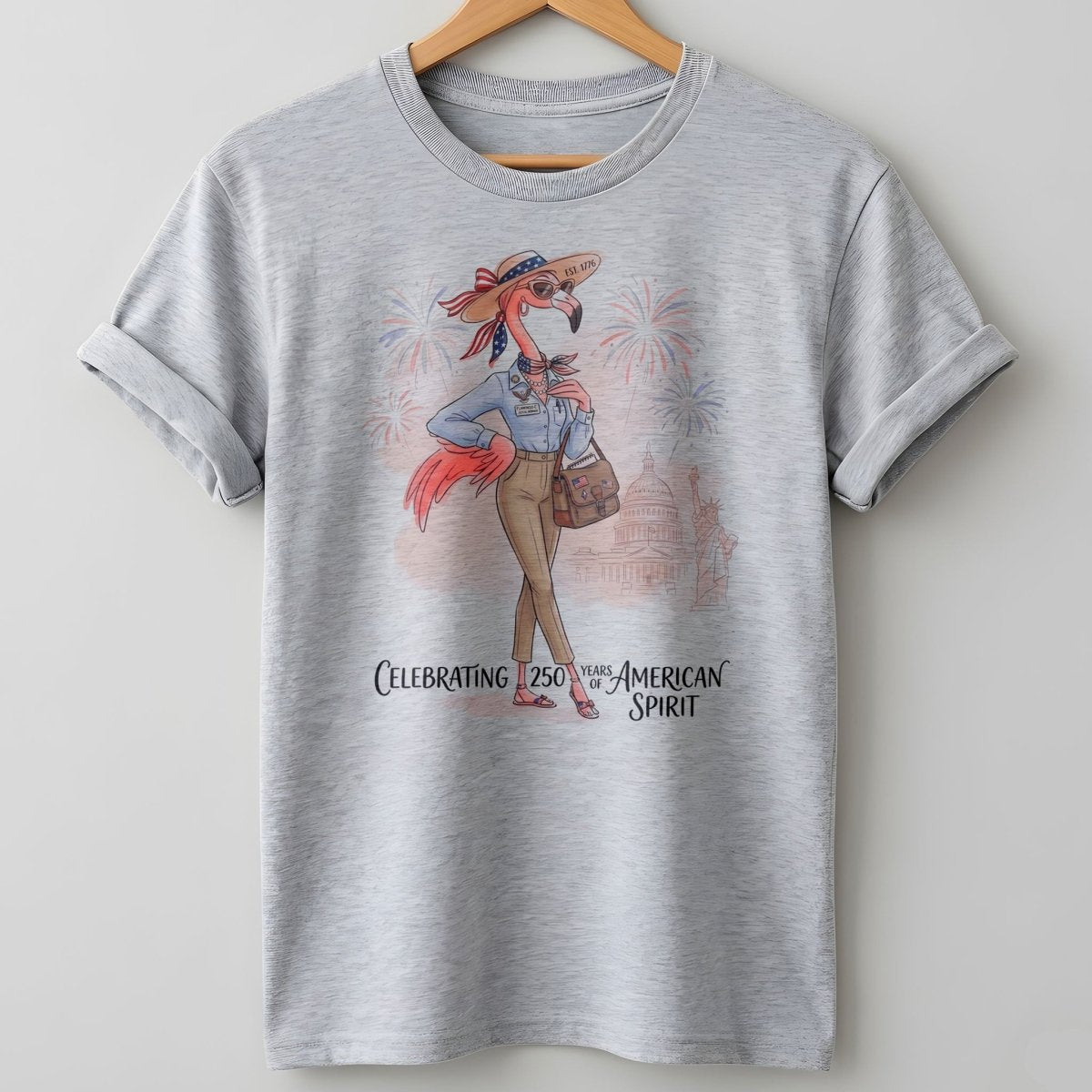 America 250 Years of American Spirit Social Worker Flamingo Shirt - FlamingoAholic