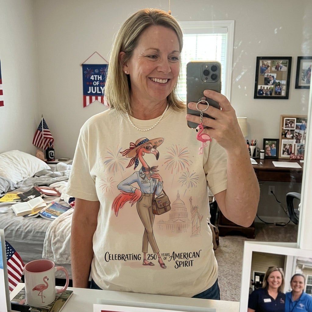 America 250 Years of American Spirit Social Worker Flamingo Shirt - FlamingoAholic