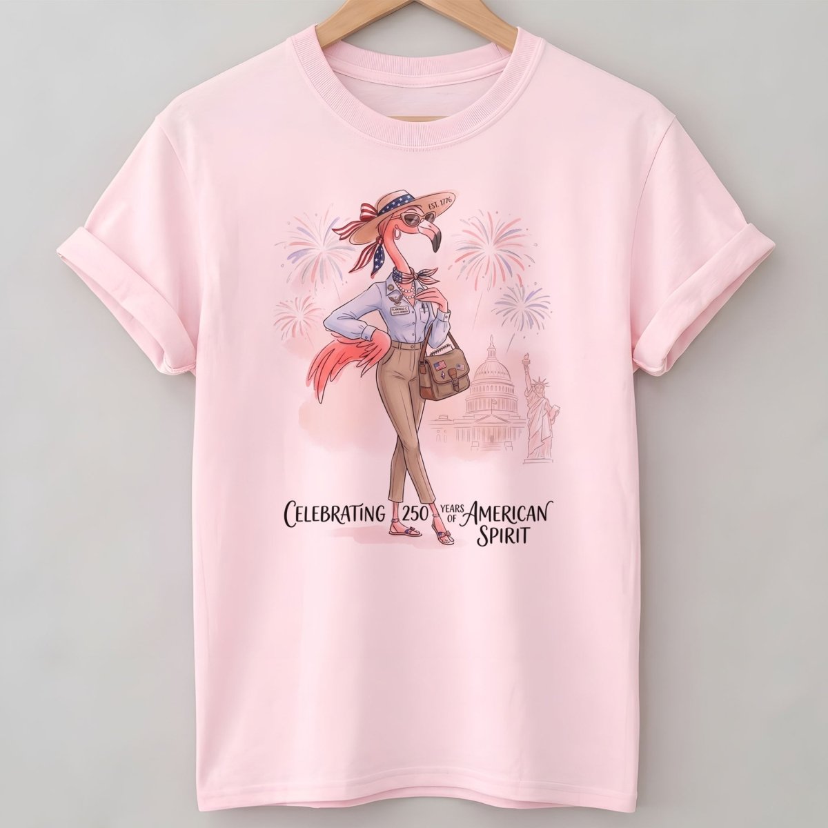 America 250 Years of American Spirit Social Worker Flamingo Shirt - FlamingoAholic