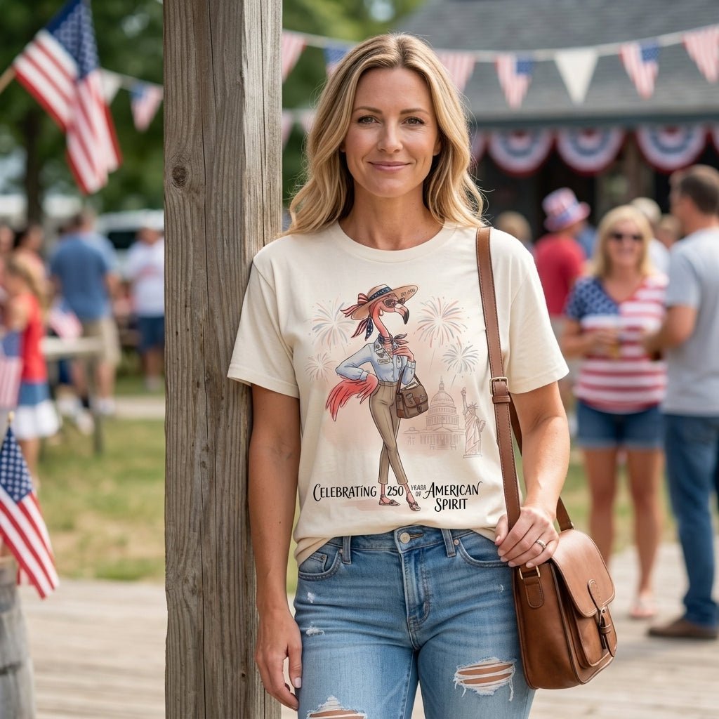 America 250 Years of American Spirit Social Worker Flamingo Shirt - FlamingoAholic