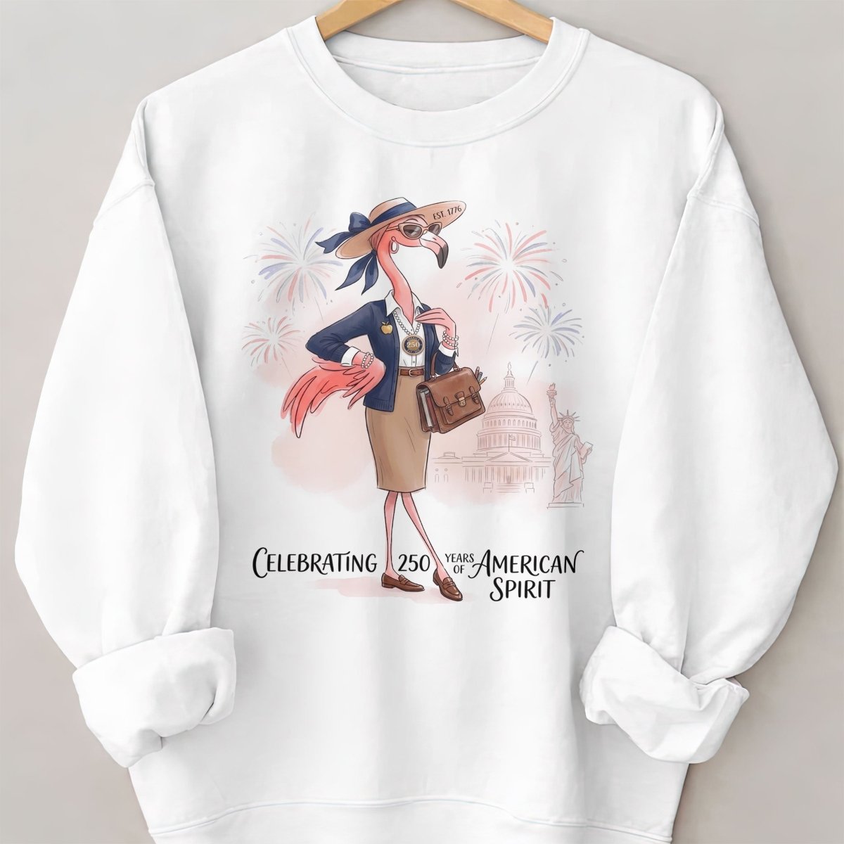 America 250 Years of American Spirit Teacher Flamingo Shirt - FlamingoAholic