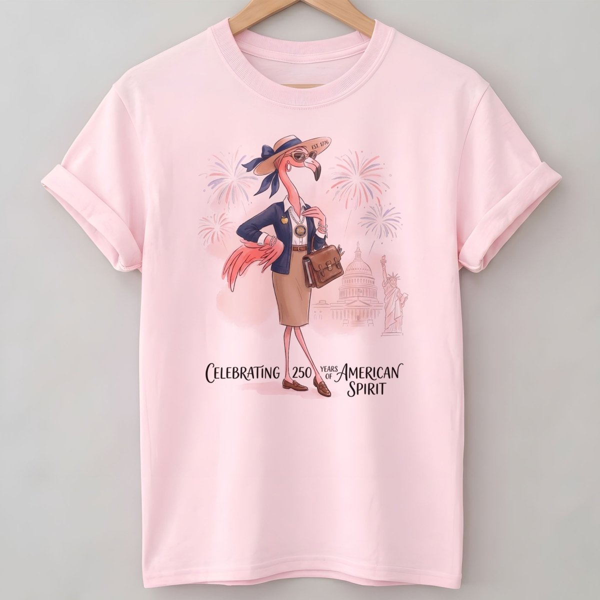 America 250 Years of American Spirit Teacher Flamingo Shirt - FlamingoAholic