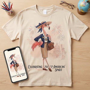 America 250 Years of American Spirit Teacher Flamingo Shirt - FlamingoAholic