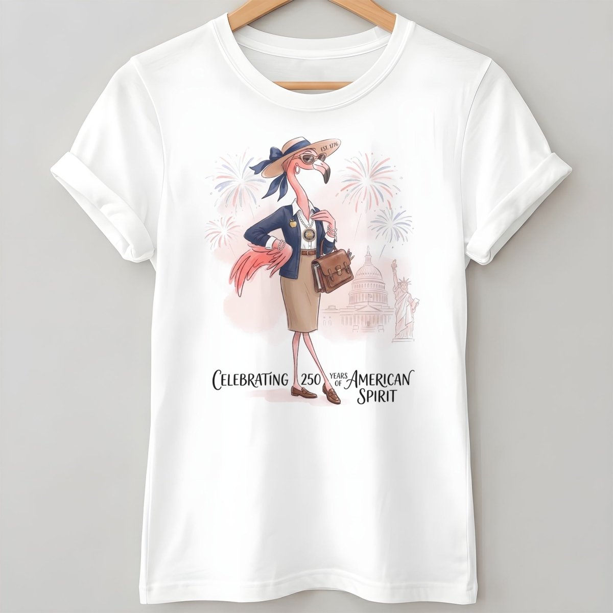 America 250 Years of American Spirit Teacher Flamingo Shirt - FlamingoAholic