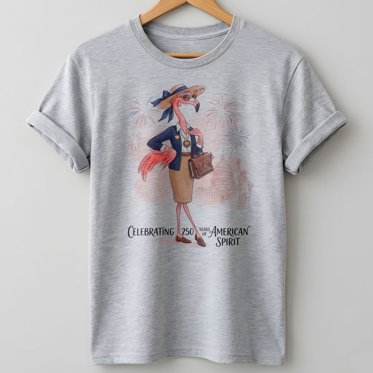 America 250 Years of American Spirit Teacher Flamingo Shirt - FlamingoAholic