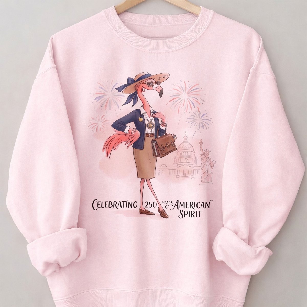 America 250 Years of American Spirit Teacher Flamingo Shirt - FlamingoAholic