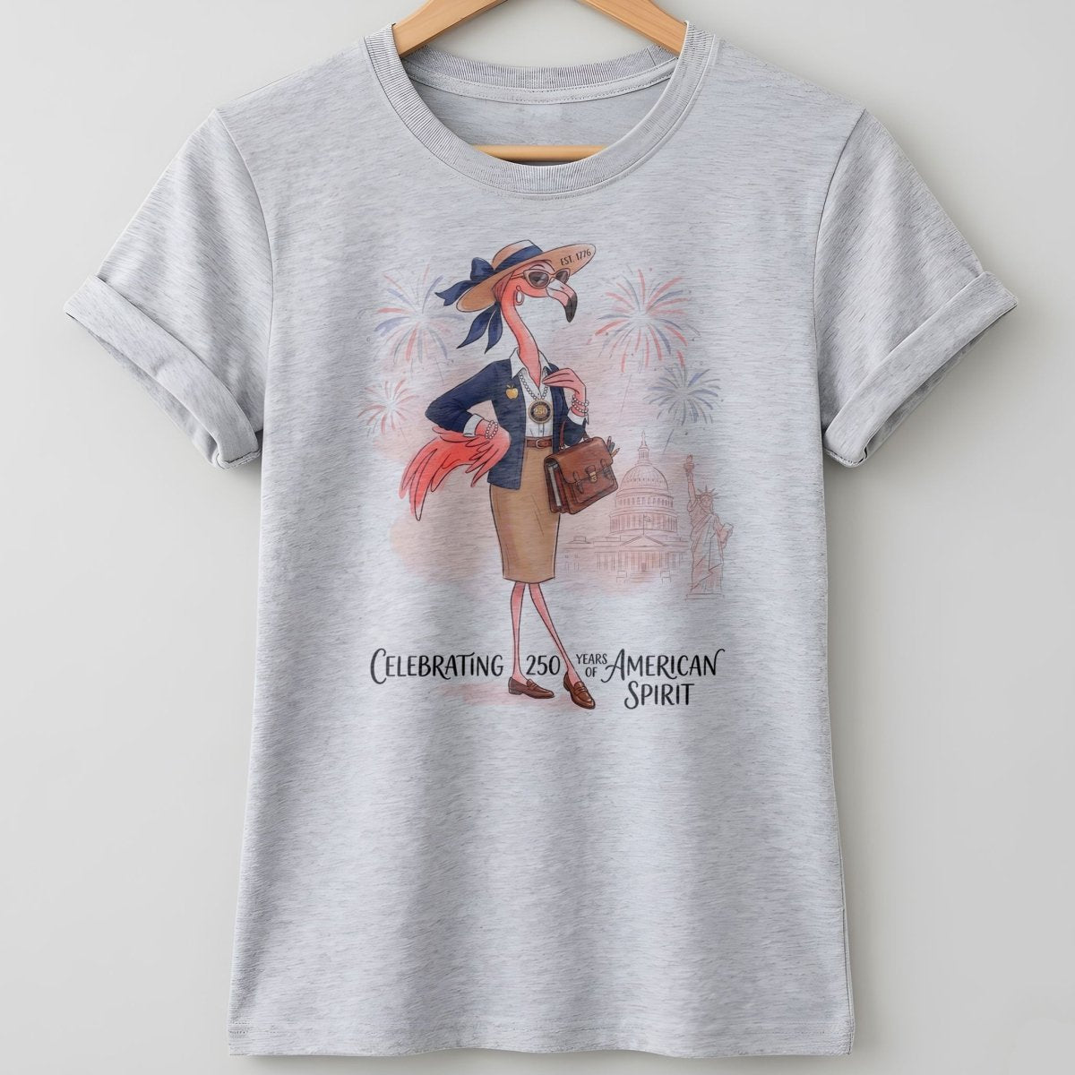 America 250 Years of American Spirit Teacher Flamingo Shirt - FlamingoAholic