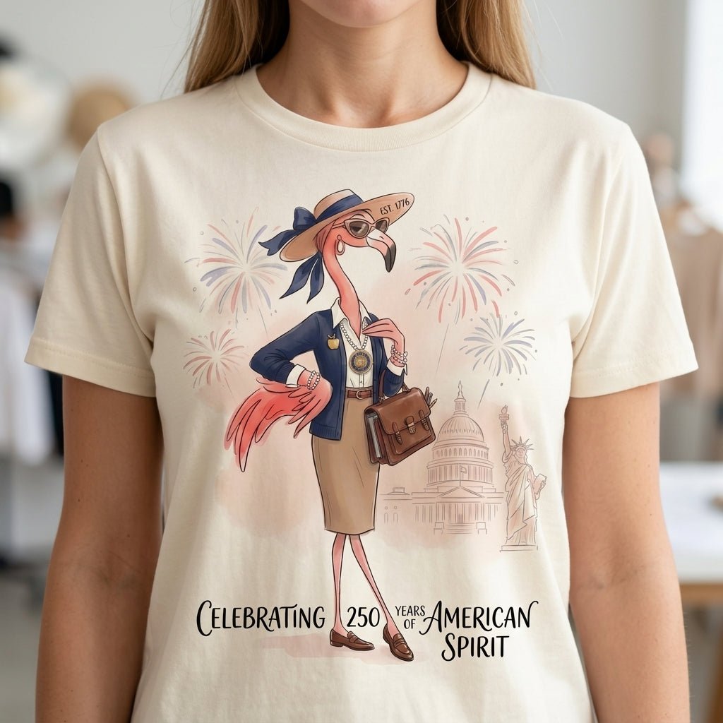 America 250 Years of American Spirit Teacher Flamingo Shirt - FlamingoAholic