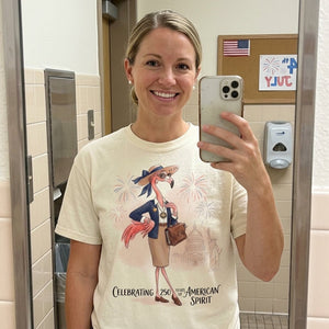 America 250 Years of American Spirit Teacher Flamingo Shirt - FlamingoAholic