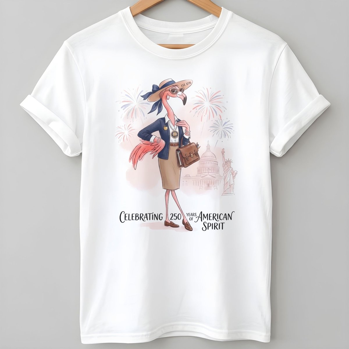 America 250 Years of American Spirit Teacher Flamingo Shirt - FlamingoAholic