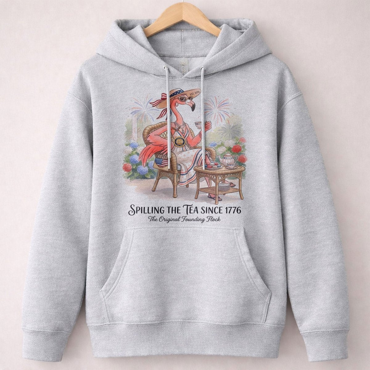 America 250 Years of American Spirit Teatime Flamingo Shirt - FlamingoAholic