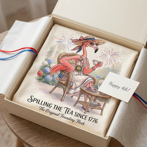 America 250 Years of American Spirit Teatime Flamingo Shirt - FlamingoAholic