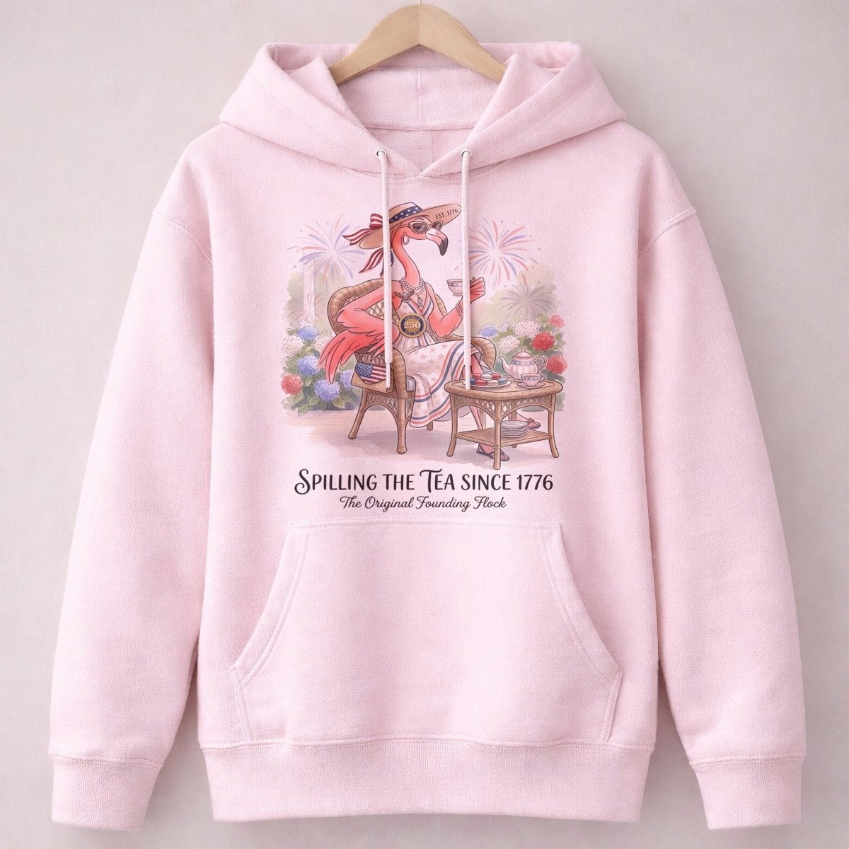 America 250 Years of American Spirit Teatime Flamingo Shirt - FlamingoAholic