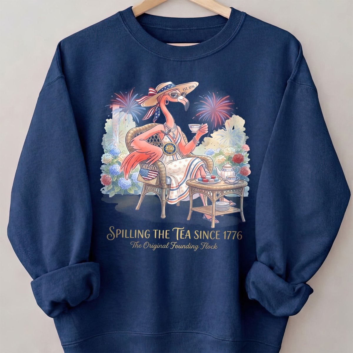 America 250 Years of American Spirit Teatime Flamingo Shirt - FlamingoAholic
