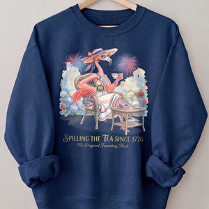 America 250 Years of American Spirit Teatime Flamingo Shirt - FlamingoAholic